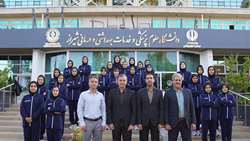 آیین بدرقه کاروان ورزشی فرزندان دختر کارکنان دانشگاه به نخستین جشنواره فرهنگی ورزشی وزارت بهداشت