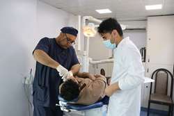 برپایی اردوی جهادی سلامت محور با ارایه خدمات دندانپزشکی به کارکنان بیمارستان نمازی