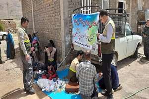 برگزاری اردوی جهادی خدماتی، درمانی و پزشکی در شهرستان ارسنجان