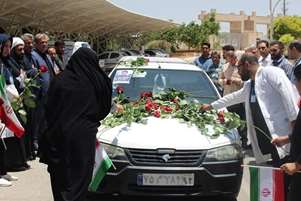 برگزاری آیین بدرقه شهید مدافع وطن در بیمارستان سوانح سوختگی و ترمیمی امیرالمؤمنین(ع)
