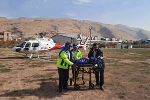 انتقال هوایی فوری کودک مصدوم با هماهنگی اورژانس هوایی فارس و هرمزگان