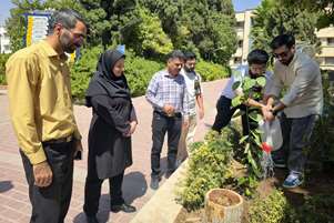 کاشت درخت به نام «مادر» در دانشکده پزشکی شیراز/ پیوند فرهنگ و محیط زیست در راستای پویش جهانی هند
