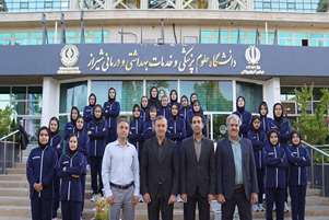 آیین بدرقه کاروان ورزشی فرزندان دختر کارکنان دانشگاه به نخستین جشنواره فرهنگی ورزشی وزارت بهداشت