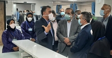 بازدید معاون درمان وزارت بهداشت از اورژانس حاد تنفسی در بیمارستان امام حسن مجتبی(ع)