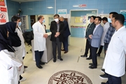 بازدید اعضای ستاد سلامت نوروزی دانشگاه از بیمارستان سوانح سوختگی و ترمیمی حضرت امیرالمومنین(ع)