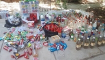 جمع آوری و معدوم سازی بیش از 600 کیلوگرم مواد غذایی تاریخ گذشته و فاسد در اقلید
