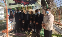 تجدید میثاق کارکنان هسته گزینش دانشگاه با شهدای مدافع سلامت و شهدای گمنام