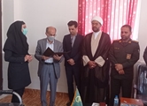 برگزاری آیین تکریم رییس پیشین و معارفه سرپرست جدید شبکه بهداشت و درمان منطقه کامفیروز