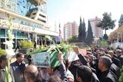 آیین تشییع پیکر مطهر شهید گمنام در ساختمان مرکزی دانشگاه علوم پزشکی شیراز / آذر ماه 1404 / از قاب دوربین