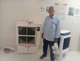 اهدای یک دستگاه کولر آبی به مرکز خدمات جامع سلامت رحمت‌آباد زرقان توسط خیر نیک‌اندیش