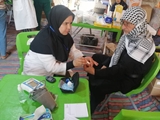 خدمت‌رسانی جهادی اعضای بسیج جامعه پزشکی فراشبند به زائران اربعین حسینی در مسیر کربلا