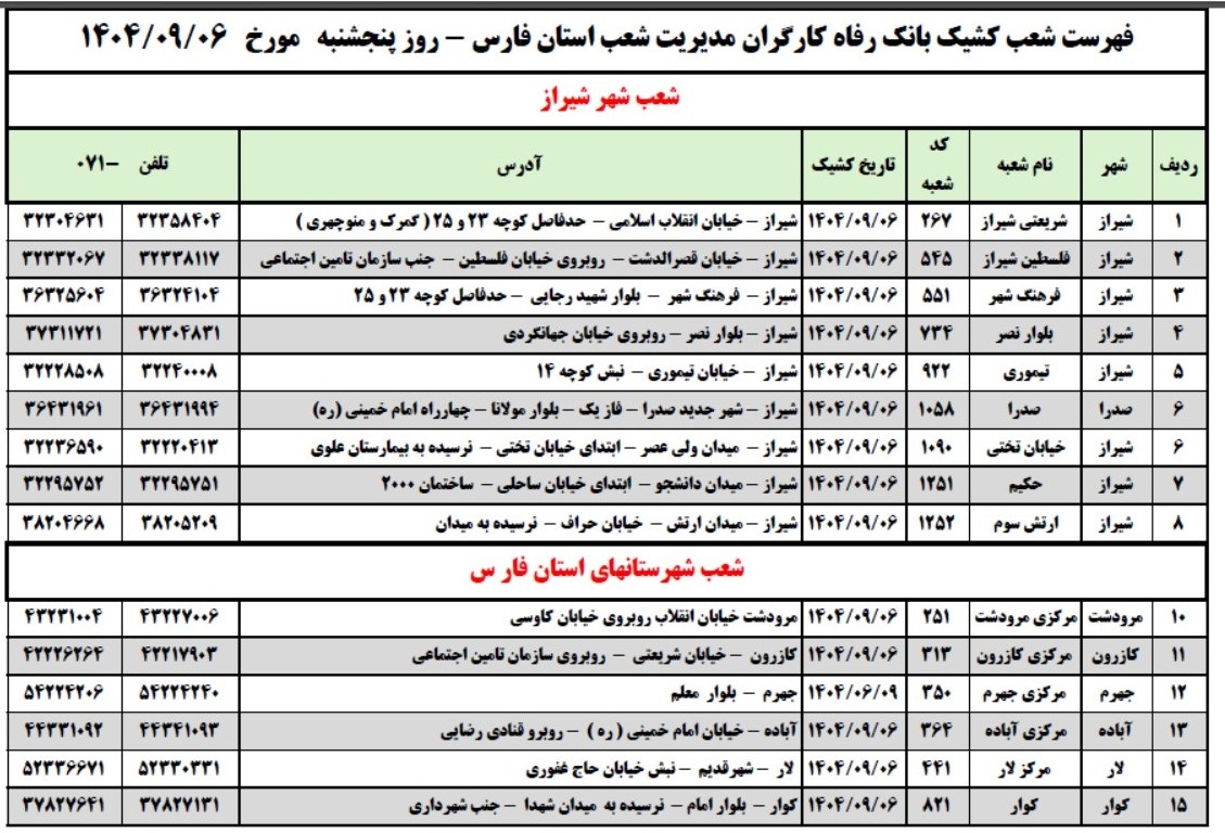 انک رفاه.6آذر